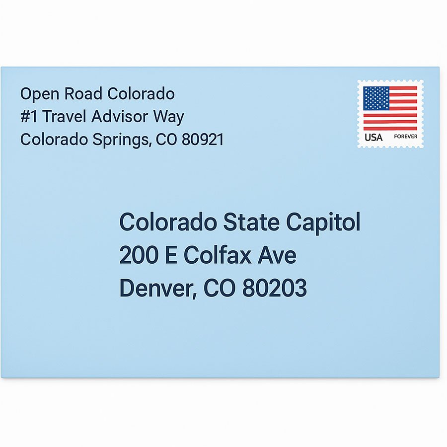 Example of A Letter Address to the Colorado State Capitol